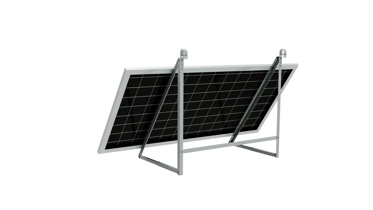 Floor/Flat Triangle Stand for Balcony PV (Fixed Tilt 20–30°, AL6005-T5, SUS304, Wall/Flat Optional Anchors)