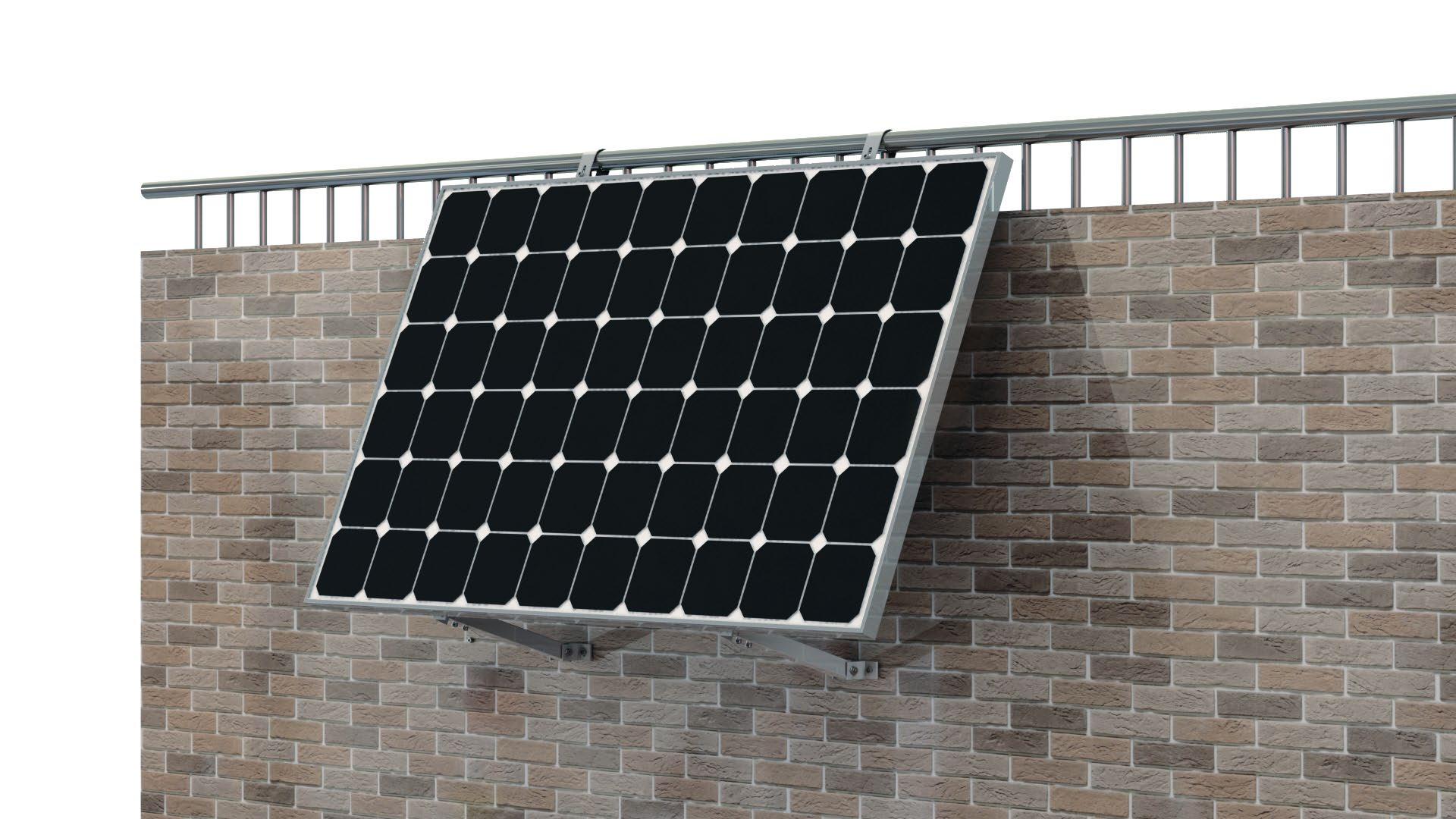 Railing-Post Adjustable PV Bracket (15–30° Tilt, No-Drill Installation for Balcony & Terrace)