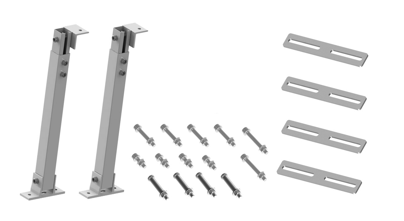 Railing-Post Adjustable PV Bracket (15–30° Tilt, No-Drill Installation for Balcony & Terrace)