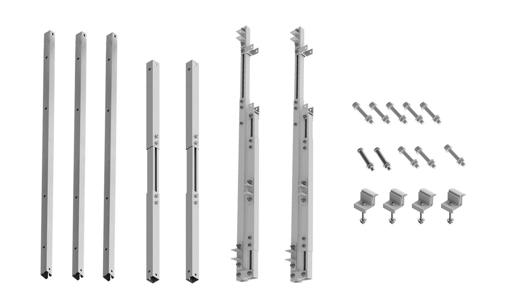 Universal 3-Way Adjustable PV Bracket (30–43° Tilt, Multi-Scenario Mount for Balcony, Flat & Wall)